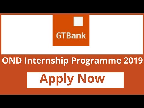 Jobs in Nigeria:GTBank OND Internship Programme 2019