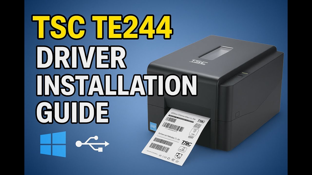 TSC TE 244 Barcode printer Driver installation | how to install drivers ...