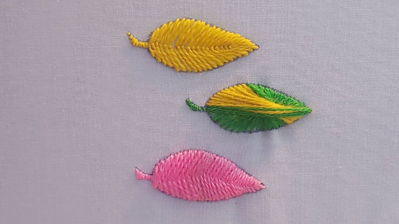 Hand Embroidery Easy Amazing leafs Hand Sewing Hack Simple DIY Ideas
