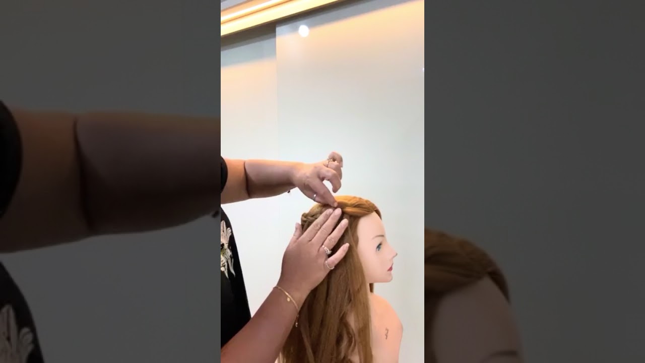 Waterfall Braid with Classic curls💃🏻