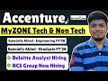 🔥Accenture Eng Graduate (MyZone Hiring) | Tech/Non Tech Hiring | Deloitte Analyst, NCS | 2019-2025