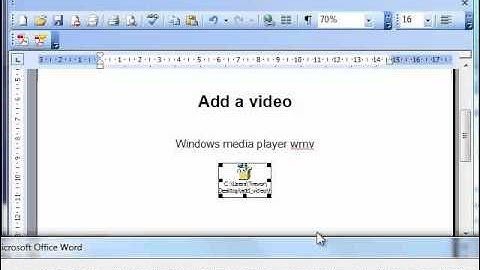 Microsoft Word: Emdedding a Video. AOTraining.net
