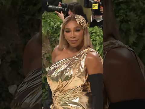 Serena Williams Looks Like A Golden Goddess On The Met Gala Carpet! #shorts #metgala #metgala2024