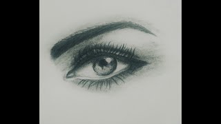 طريقة رسم العين خطوة بخطوة للمبتدئين /easy way to draw a realistic eye for beginners step by step