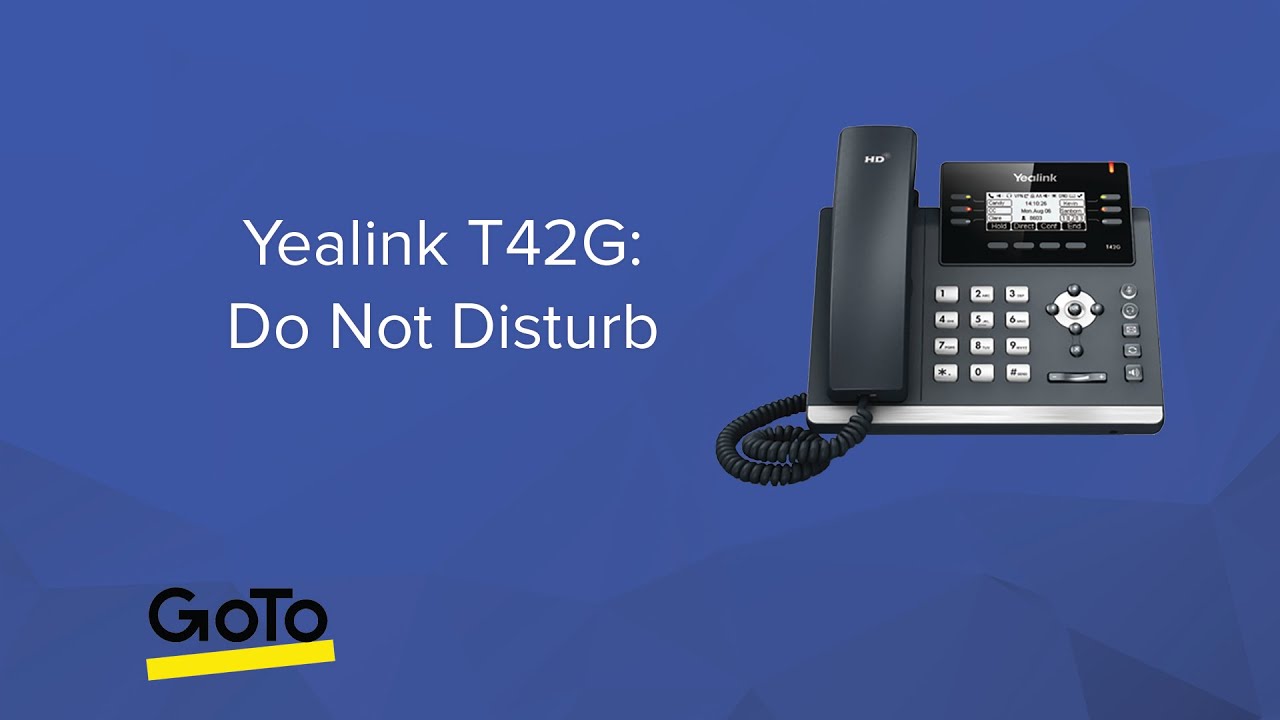 Yealink T42G -- How do I enable do not disturb (DND)? support groups near me