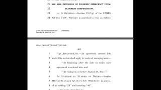 Sec 9016 Extension Of Pandemic Emergency Unemployment Compensation Peuc Stimuluscovid19 Relief Bill
