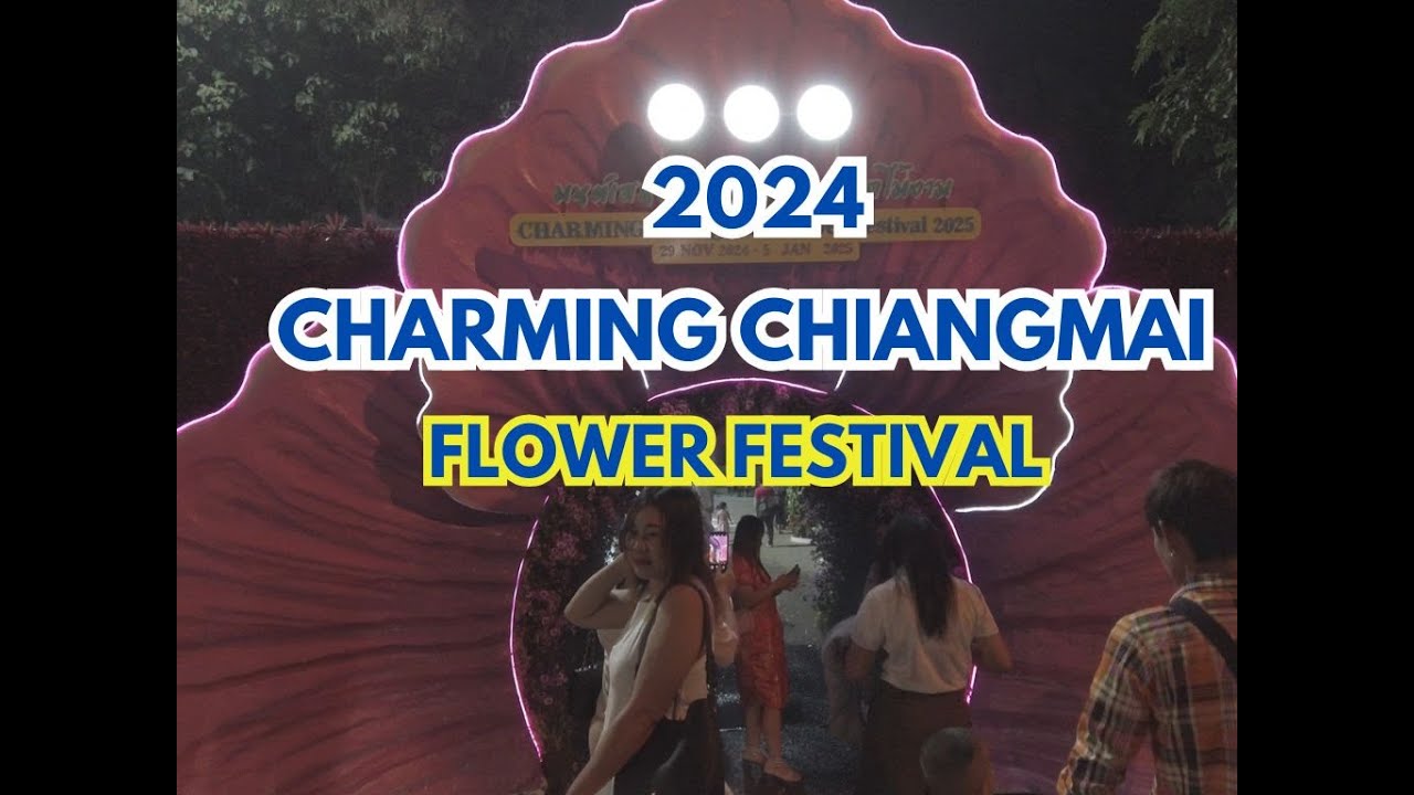 [4K 60fps] CHIANG MAI FLOWER FESTIVAL 2024 WALKING TOUR 