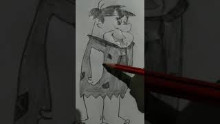 Fred Flintstone Drawing ❤️ | The Flintstones #shorts #crazyarts #drawingshorts