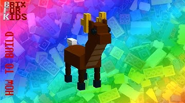 LEGO Instructions - How to build a LEGO Christmas Reindeer, version 2 - 69 pieces - 3D animation