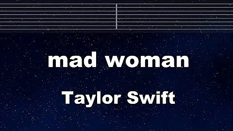 Practice Karaoke♬ mad woman - Taylor Swift 【With Guide Melody】 Instrumental, Lyric, BGM