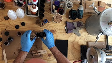 Mixing and casting a duck call blank with Alumilite Clear