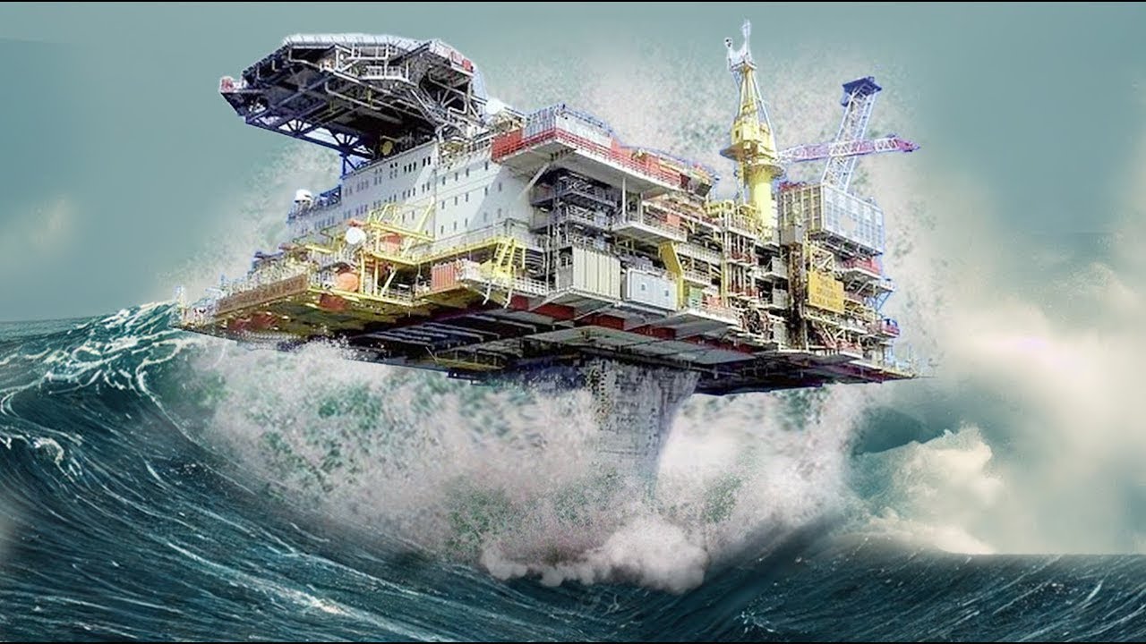 Incredible Offshore Oil Rig Installation Process - Life Inside Giant ...