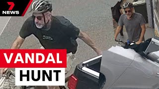 New video, new locations and new clues in hunt for carkeying cyclist | 7 News Australia