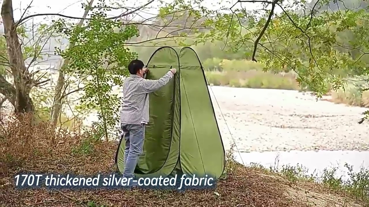 Outdoor shower tent.