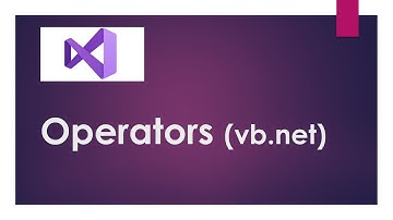Operators in VB.net Tutorial Hindi For Beginners Introduction to Programming | Visual Studio 2022
