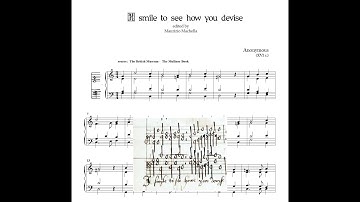 Anonymous: "I smile to see how you devise" (Source: The Mulliner book)