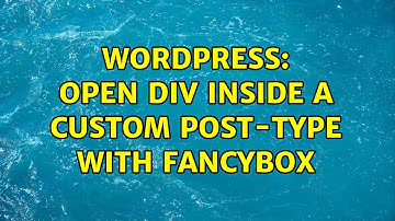Wordpress: Open div inside a custom post-type with Fancybox