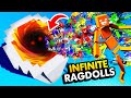 Throwing INFINITE RAGDOLLS Into PORTAL OF DOOM (Fun With Ragdolls: The Game Funny Gameplay)