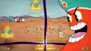 Cuphead Co-Op Boss Fight - Djimmi The Great No Damage