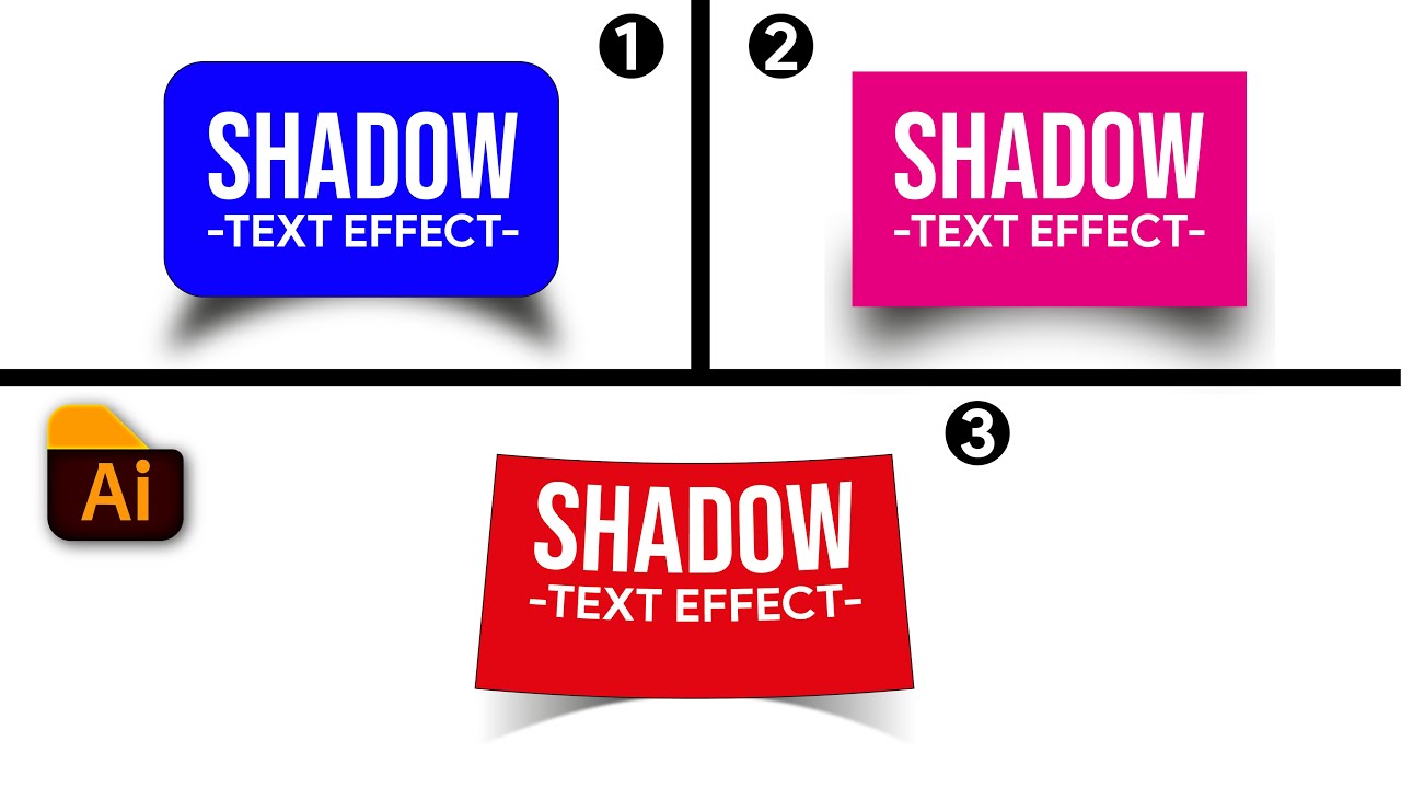Shadow Inverted Illustrator Curved Shadow Effect in Adobe Illustrator | Smooth Shadow Effect ...