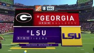 #2 Georgia at #13 LSU Week 7 2018 | Full Game 720p60fps