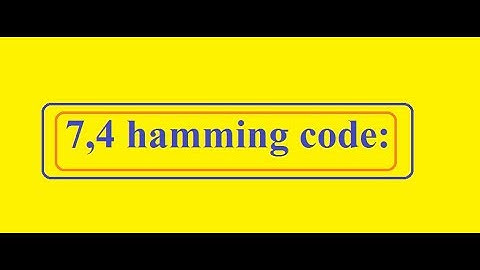 7,4 hamming code