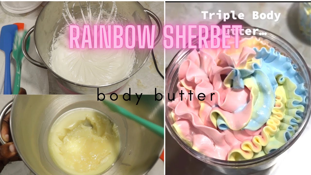 Making Rainbow Sherbet Whipped Body Butter/ Very Detailed/ Small Business YouTube