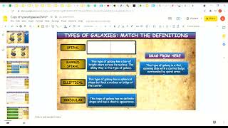 Types Of Galaxies: Drag & Drop Worksheet: Google Slides. Distance Learning + PPT