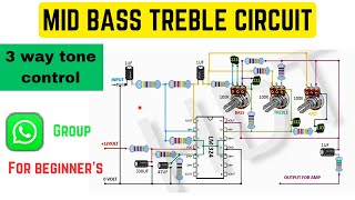 lm324 mid bass treble circuit diagram