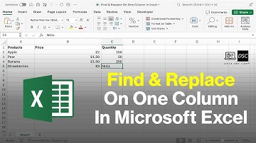 How To Find & Replace On One Excel Column #excel #tutorial