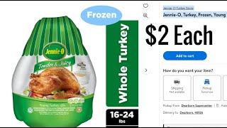 $2 Turkeys At Walmart -20 lbs  🦃.13 Cents a Pound