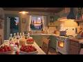 A Vintage 1930s Kitchen — Another room Corner Where Fresh Strawberries Turn into Homemade Jam