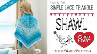 How to Knit One Skein Simple Lace Triangle Shawl