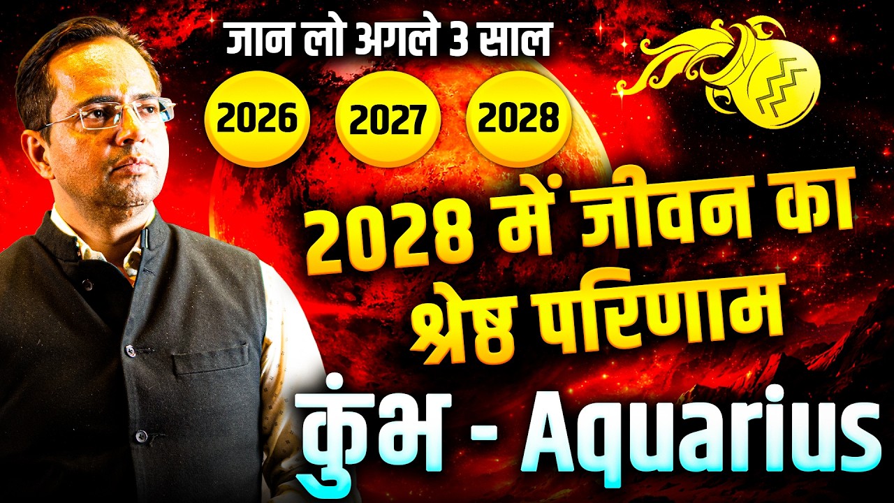 कुंभ राशि वालों जान लो आने वाले 3 वर्ष 2026–2027–2028 | 2028 में जीवन का श्रेष्ठ परिणाम | Aquarius