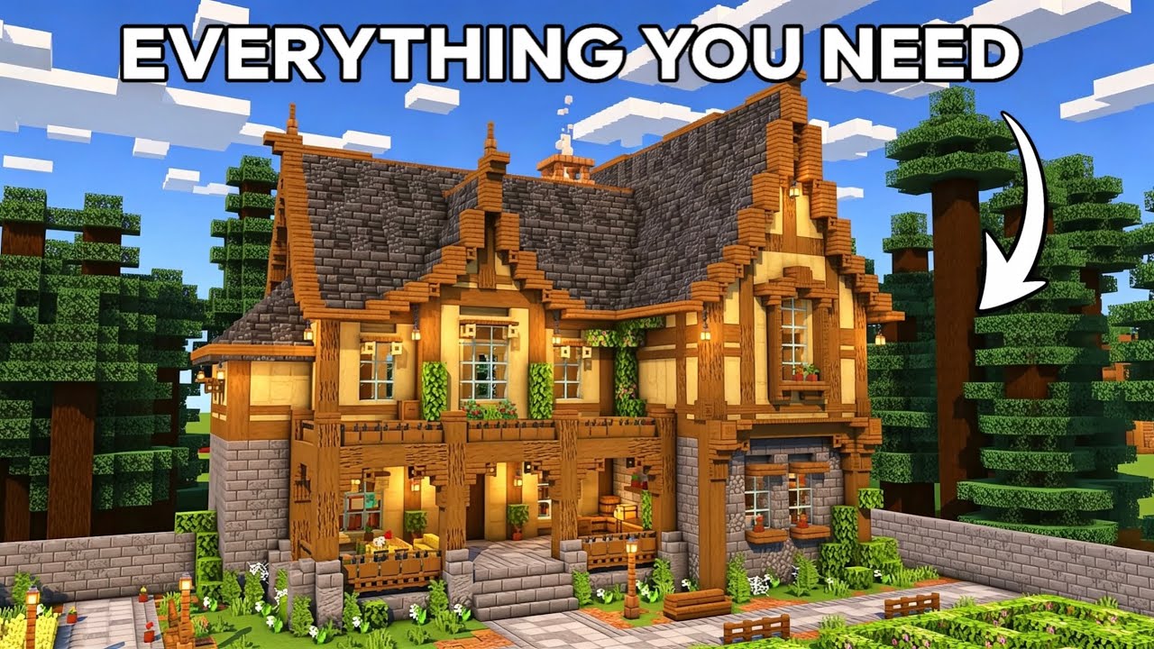 Minecraft: How to build a medieval house easily | Tutorial - YouTube