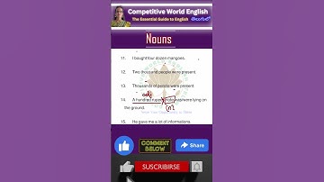 Common Errors on Nouns #14తెలుగులో #englishgrammarforcompetitiveexam #commonerrors #ssc_cgl #sscchsl