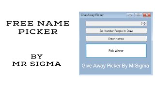 Random Winner Picker Program | FREE DOWNLOAD