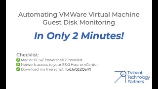 Automating VMWare Guest Disk Monitoring with PowerShell