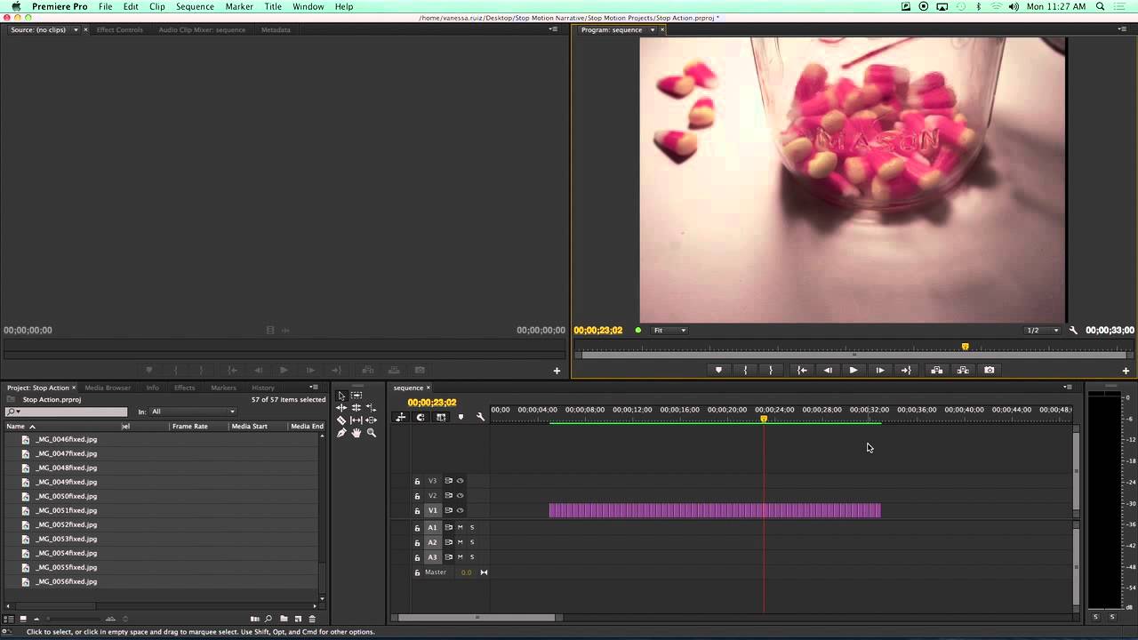 How to make a Stop Action Video in Premiere Pro CC Stop Motion ...