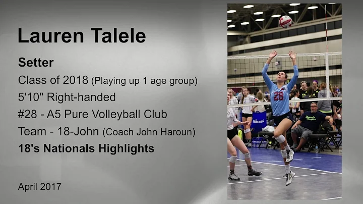 Lauren Talele - Setter - Class 2018 - A5 Volleybal...