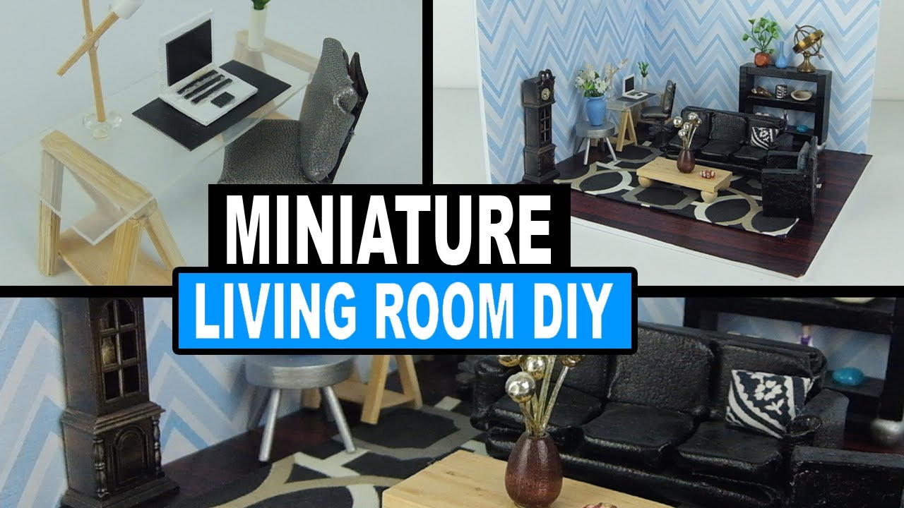 Miniature Living Room Diorama DIY - YouTube