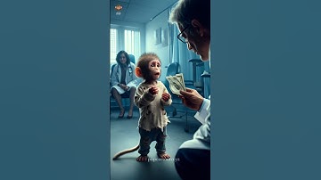 Save the monkey child, subscribe by the doctor ||emotional story #shorts #ai #aianimals