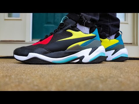 puma thunder black on feet