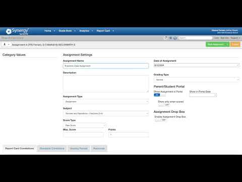 Adding an Assignment and Assigning Grades