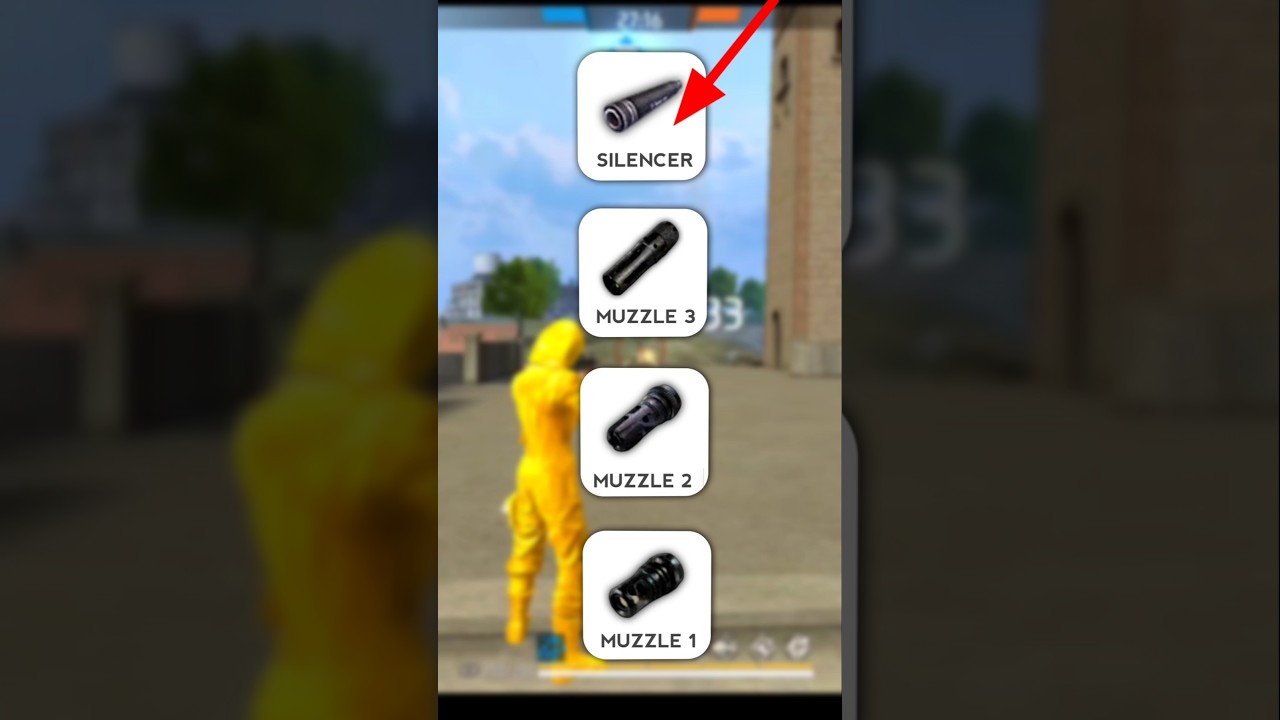 MUZZLE 1 vs Muzzle 2 vs Muzzle 3 vs silencer Headshot King Kon ?#helpinggamer  #freefireshorts