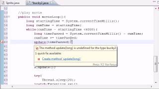 Java Game Development   25    Starting the Sprites Movement