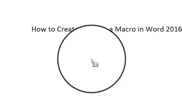 How to Create and Run a Macro in Word 2016