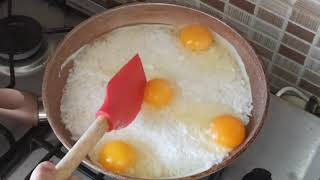 daha önce hiç böyle görmediniz pirinç ile Yumurta