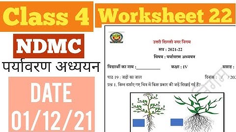 Ndmc क्लास 4 वीक 22 पर्यावरण अध्ययन