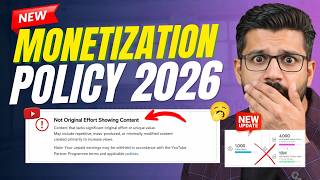 Bad Update :- NOT ORIGINAL SHOWING CONTENT Policy 2026 | New Monetization Policy screenshot 1